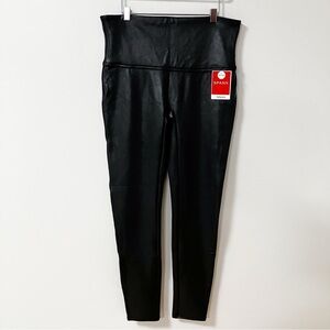 Spanx | Black Faux Leather Leggings L